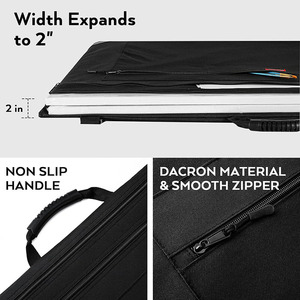 Light Weight Art Portfolio <strong>Bag</strong>, 18x24 Black Art Canvas Portfolio Case with Detachable Shoulder Strap, <strong>Leather</strong> Corners, Carrying