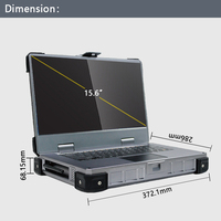 15.6 pouces Durable industriel ordinateur résistif écran tactile Intel I5-8265U 1.6GHz Quad Core DDR4 mémoire Portable robuste ordinateur portable