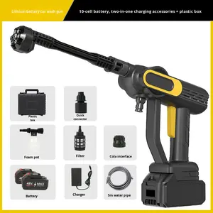 Pistolet de <span class=keywords><strong>lavage</strong></span> de voiture haute pression sans fil électrique à batterie au lithium avec matériau ABS pour un usage domestique et le jardinage - Product Image 3