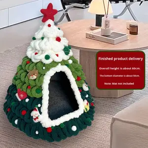 Noel ağacı Pet House köpek evi bitmiş DIY kiti çevre dostu katı düğme kapatma keçe koni klasik kapalı açık tüm - Product Image 4