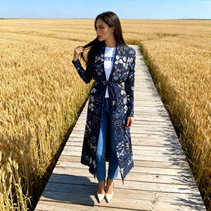 Robe Abaya en polyester brodée élégante de qualité supérieure pour femmes musulmanes, fournisseur en gros sur mesure de Chine - Product Image 3