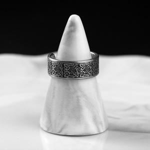 Stainless Steel Jewelry <b>Set</b> Hot Selling Men's Knot Viking Retro <b>Bracelet</b>, Ethnic Style Men's Stainless Steel <b>Bracelet</b> Ring - Product Image 4