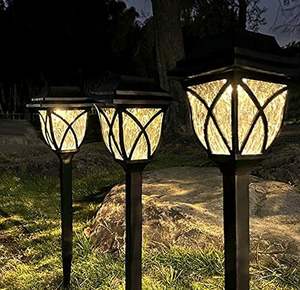 פלסטיק LED שמש מופעל מסלול אורות חיצוני LED שמש נוף דקורטיבי אורות כיכר שמש מסלול פנס אור - Product Image 4