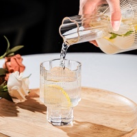 Verres à vin floraux transparents personnalisés, verres à boisson côtelés en forme de fleur, style moderne
