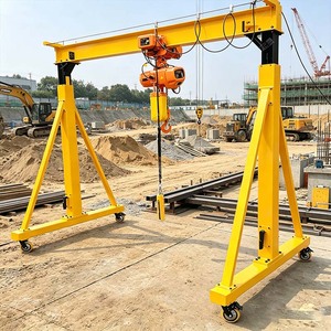 Grúa pórtico eléctrica móvil portátil de acero de 0.5t, 1t, 2t, 3t, 5t con polipasto de cadena - Product Image 4