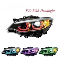 Phares HETOP F22 RGB 2014-2020 Série 2, mise à niveau DRL style Ikon, lentille LED, phare de voiture, accessoires Plug and Play pour BMW