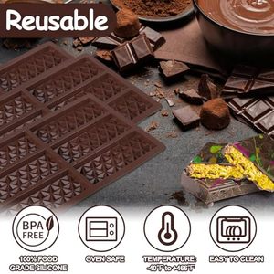 Chocolate Bar Mold Food Grade <b>Silicone</b> Deep Chocolate Bar Mold Thick Different Shape - Product Image 6