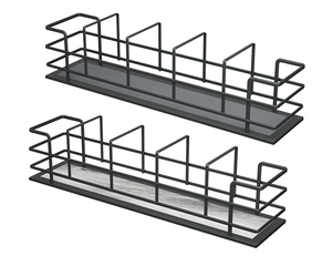 Organisateur de rangement de cuisine coulissant latéral en stratifié compact gris foncé pour armoire commerciale, idéal pour hôtels de luxe - Product Image 6