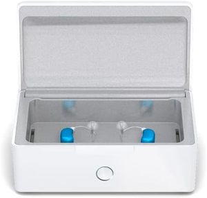Séchoir électronique pour appareil auditif et accessoire de déshumidificateur Kit de boîte à lumière ultraviolette élimine l'humidité de la sueur des appareils auditifs - Product Image 1