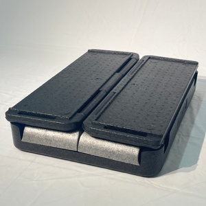 Trọng lượng nhẹ 40L Nhiệt <span class=keywords><strong>Cooler</strong></span> hộp cách nhiệt không thấm nước EPP bọt hiện đại có thể gập lại lật phong cách sọc nhiệt băng khô - Product Image 2