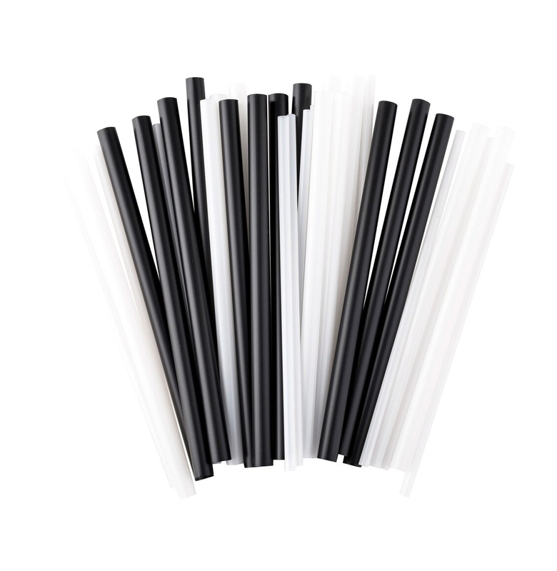 Wholesale Disposable Straight Plastic Straws Black