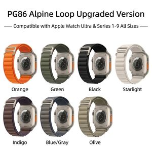 Bracelet en nylon tressé robuste pour <span class=keywords><strong>Apple</strong></span> <span class=keywords><strong>Watch</strong></span> Ultra 2 Series 10 9 8 7 6 SE, bracelet de remplacement respirant 49 mm 45 mm 44 mm - Product Image 2