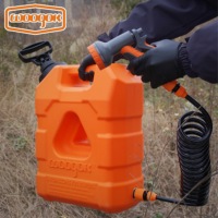 Bidon en plastique de 21 litres, réservoir d'eau, camping-car, camping, stockage, seau portable de 5,5 gallons avec douchette
