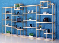 Magasin de chaussures Salle d'exposition Design Sac à main mural en métal Étagères de présentation Magasin de chaussures Étagères de présentation pour magasin de chaussures Présentoir pour chaussures