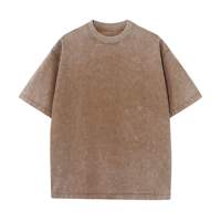 T-shirts vintage pour hommes, coupe ample personnalisée, 100% coton, 250 g, lavage à l'acide, couleur unie, taille plus, manches courtes, t-shirt oversize vierge