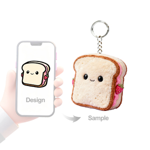 <span class=keywords><strong>2025</strong></span> mới tùy chỉnh mềm Hamburger sang trọng Keychain 3D mô phỏng nhồi tùy chỉnh đồ chơi sang trọng làm bằng bánh mì - Product Image 3