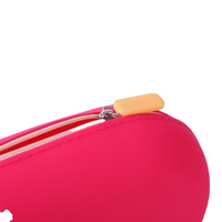 Nouvelle Trousse de Maquillage Portable en Silicone avec Fermeture Éclair, Résistante à l'Eau, Capacité Moyenne, Multi-Couleurs, pour Voyage et Extérieur