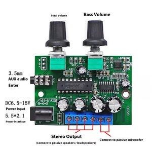 Haute Fidélité 2.1 Trois Canaux Subwoofer Haut-Parleur Amplificateur Conseil DIY Audio Modification DC12V Module Audio Voice Control Kit - Product Image 3