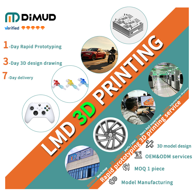 Stainless Steel Titanium Alloy Printed Parts LMD 3D Printing Services High Precision ISO 9001 Certified