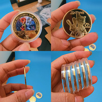 Pièce de monnaie et médaillon commémoratifs Anime Zootopia, artisanat en fer, objet de collection, petit cadeau pour enfants avec impression en relief