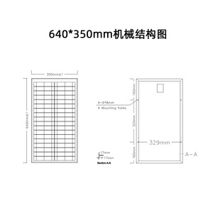 Bảng điều khiển năng lượng mặt trời ngoài trời 30W 18V để giám sát giám sát ánh sáng mặt trời 12V của Châu Phi - Product Image 2