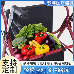 รถช่วยเดินแบบพับได้พร้อมตะกร้าใส่ของสำหรับผู้สูงอายุ - Product Image 4