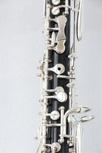 <span class=keywords><strong>Corno</strong></span> <span class=keywords><strong>inglese</strong></span> professionale di alta qualità e livello superiore, in ebano, con finiture argentate, con custodia, OEM. - Product Image 3