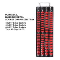 Support de rangement portable pour douilles à prix d'usine avec poignée pour douilles de 1/4, 3/8, 1/2 pouce
