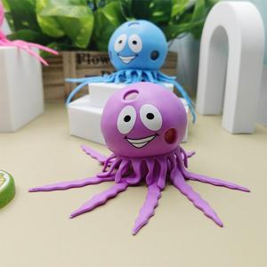 Novità decomprimere la sfera creativa della sfera del foro della medusa della colla morbida del giocattolo del polpo animale marino della palla della perla - Product Image 5