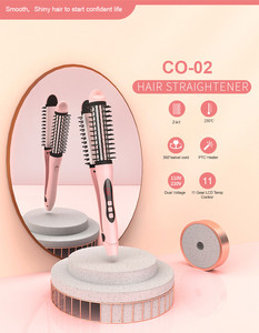 Mode Cheveux Lisseur Brosse Ceramique Fer Plat Cheveux Lisseur Et Bigoudi 2 En 1 - Product Image 6