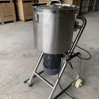 Mixeur Commercial Grande Capacité 20L 30L en Acier Inoxydable pour Aliments Secs/Humides, Sauce Pimentée, Purée de Gingembre