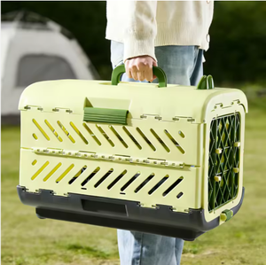 Sac de transport pliable pour animaux de compagnie, version avec fenêtre, capacité 7 kg, couleur unie, pour chat et chien, portable, pour voiture et extérieur, vente en gros - Product Image 5