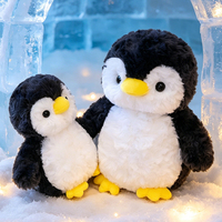 Boneka Penguin Mini Lucu Kawaii Lembut dengan Penutup Mata Bordir Putih, Hadiah Kejutan, Penjualan Langsung Pabrik, Boneka Hewan Isi Dakron
