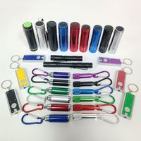 2025 senter personalisasi logam gantungan kunci Mini, gantungan kunci senter untuk tas portabel Mini Led