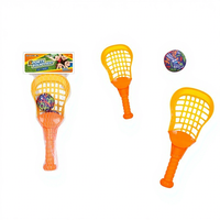 Mainan Permainan Pop and Catch Ball untuk Anak-Anak, Peralatan Olahraga Luar Ruangan, Pelontar dan Penangkap Bola, Set Lempar Tangkap untuk 2 Pemain, Anak-Anak