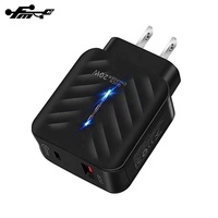 Adaptor ponsel pengisi daya dinding 65W, Super cepat PD 20W untuk Apple untuk iPhone 12 lampu Tipe C QC USB ponsel elektrik C