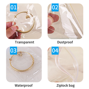Biểu Tượng Tùy Chỉnh Đồ Trang Sức Nhỏ Lưu Trữ Túi Dây Kéo Nhựa Trong Suốt Ziplock Đồ Trang Sức <span class=keywords><strong>Pouch</strong></span> PVC Rõ Ràng Đồ Trang Sức Bao Bì Túi - Product Image 3