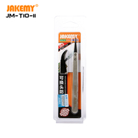 JAKEMY JM-T10-12 – Kit de pinces antistatiques à dents interchangeables en acier inoxydable, pointes ESD droites et courbées pour l'électronique DIY