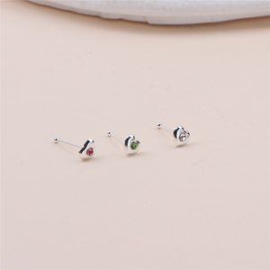 20 Pezzi <span class=keywords><strong>Piercing</strong></span> al <span class=keywords><strong>Naso</strong></span> con Cuore, Colori Misti, Strass, Estremità a Sfera, <span class=keywords><strong>Piercing</strong></span> in <span class=keywords><strong>Argento</strong></span> per <span class=keywords><strong>Naso</strong></span> e Narice, Gioielli in Confezione, Vendita all'Ingrosso - Product Image 3