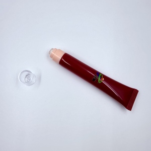 Tùy chỉnh rỗng d19mm PE mềm bóp ống mỹ phẩm container cho kem mắt son bóng với zero-độ Silicone <span class=keywords><strong>Applicator</strong></span> - Product Image 3