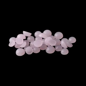 Hot sales jewelry stone High quality heart rose quartz Pink Stones smoky quartz cabochon synthetic pink Glass crystal