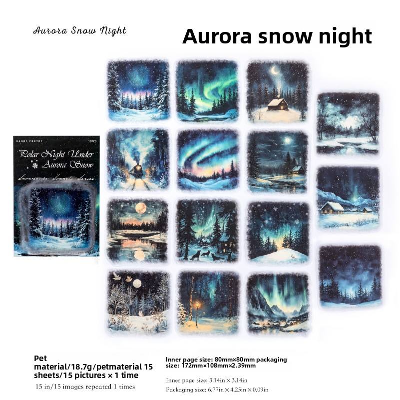 B Aurora Snow Night