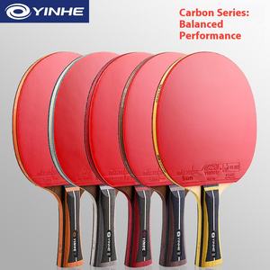 Raqueta de Tenis de Mesa Yinhe 11 Star Carbon Original, 5 Capas de Madera + 2 de Carbono, Base con Goma Adhesiva, Puntos Rojos/Negros en <span class=keywords><strong>el</strong></span> <span class=keywords><strong>Centro</strong></span> - Product Image 4