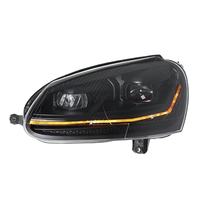 Ensemble de phares LED F141 12V bicolores Golden Eye avec DRL séquentiel, lampe avant modifiée pour VW Golf 5 2003-2011
