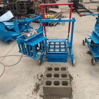 Petite machine portable de fabrication de blocs de béton, 2-45, mobile, manuelle, pour la production de briques creuses en ciment