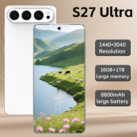 Smartphone S27 Ultra 5G Android 15 Écran LCD HD 7,3 pouces 120Hz Batterie 8800mAh Appareil photo 108MP Double SIM Téléphone portable débloqué