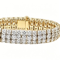 Bracelet tennis personnalisé en or rempli 10k/14k avec diamants de laboratoire taille brillant rond certifiés IGI, bijoux unisexe
