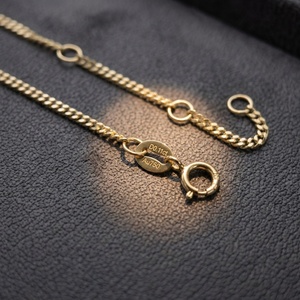 Bracelet chaîne gourmette en or massif 18 carats Xinfly avec diamant marquise, solitaire horizontal délicat, bijoux fins en or AU750 pour femme - Product Image 3