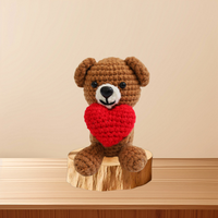 Nouveau produit ours positif émotionnel un ours en peluche polaire de lait au crochet comme un jouet en peluche Animal anniversaire