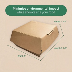 Emballage alimentaire jetable biodégradable de haute qualité, écologique, personnalisé, pour la vente en gros, boîte à shawarma - Product Image 4